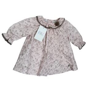 Paz Rodriguez Dress Baby Girl Size 3mo Pink Tan NWT‎